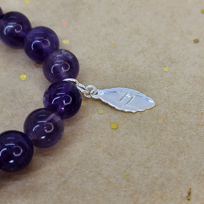 Bracelet Connexion Sacrée - Améthyste - Howlite & Argent Fée de Laurier