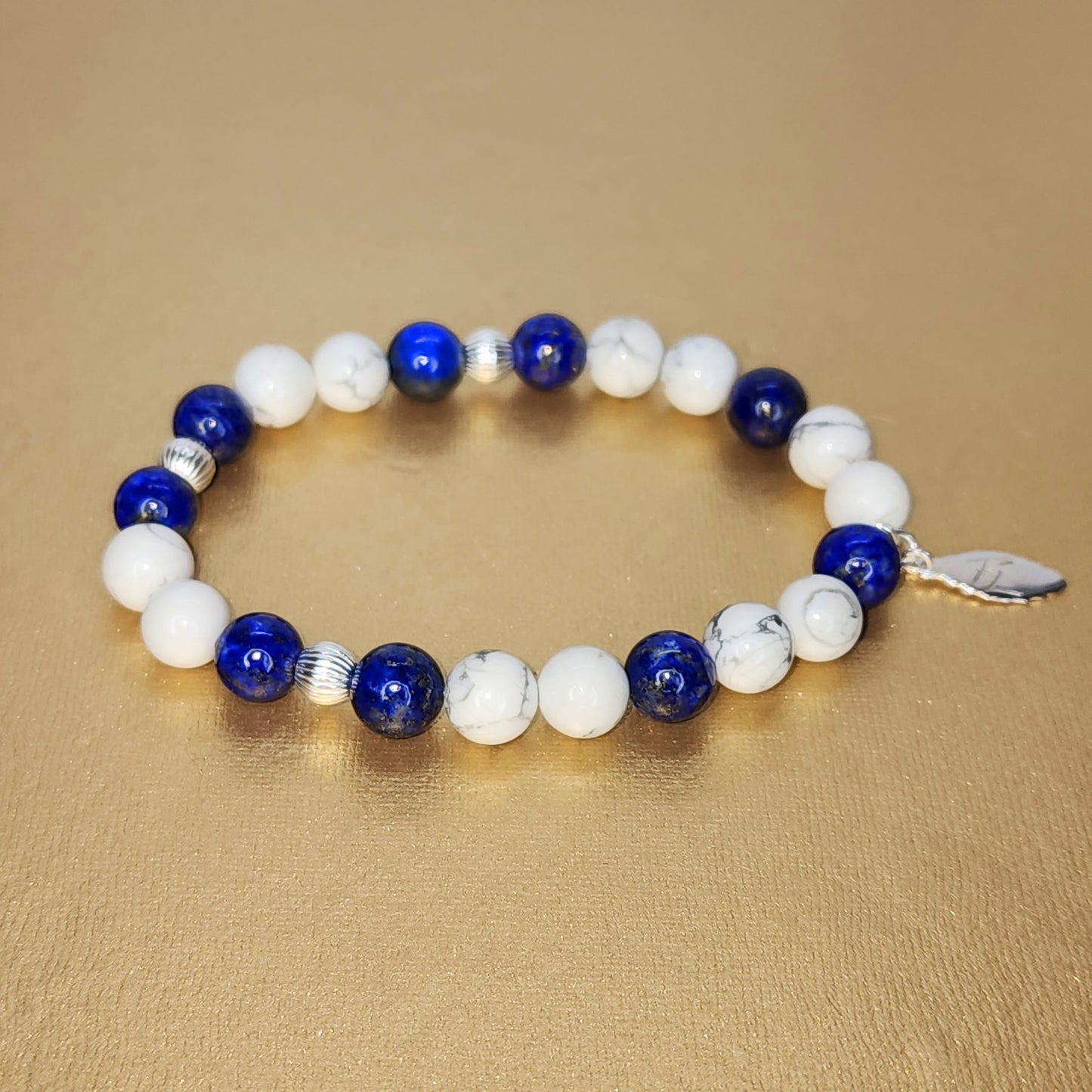 Bracelet Mô d'Azur - Bracelet - Lapis Lazuli - Howlite - Argent 925 Fée de Laurier