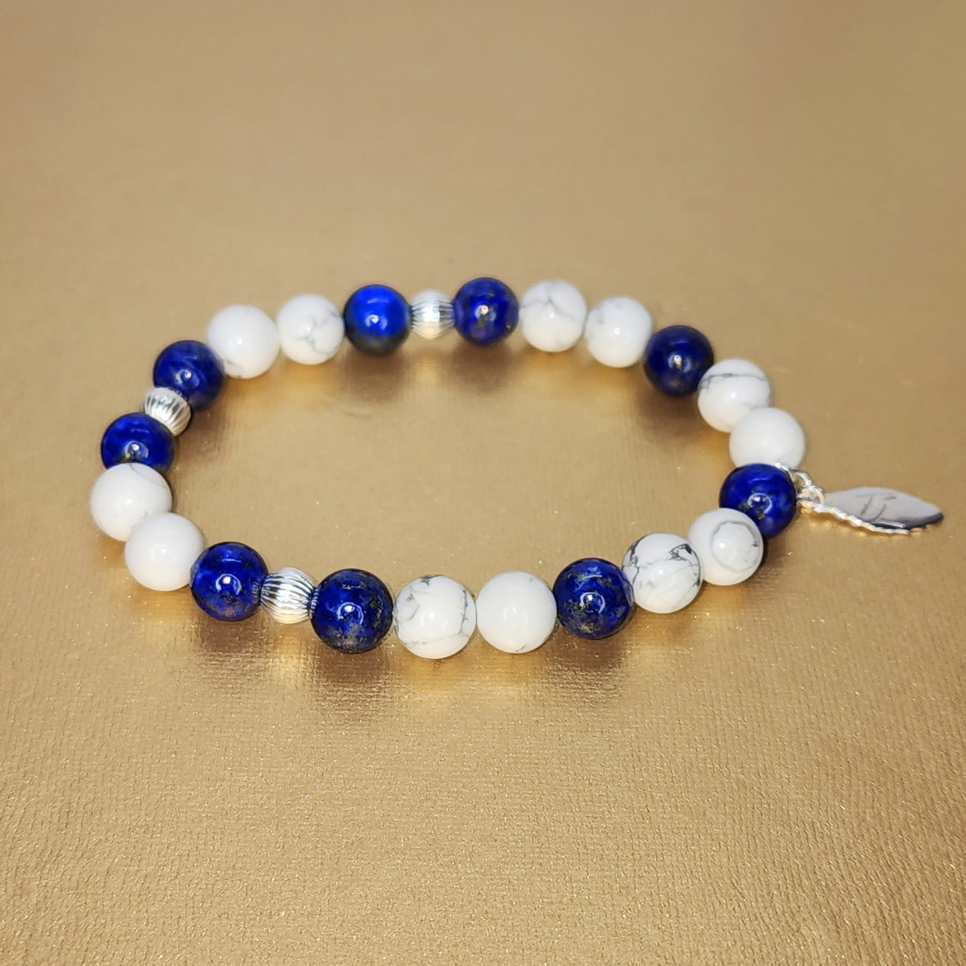 Bracelet Mô d'Azur - Bracelet - Lapis Lazuli - Howlite - Argent 925 Fée de Laurier