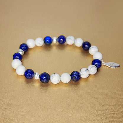 Bracelet Mô d'Azur - Bracelet - Lapis Lazuli - Howlite - Argent 925 Fée de Laurier