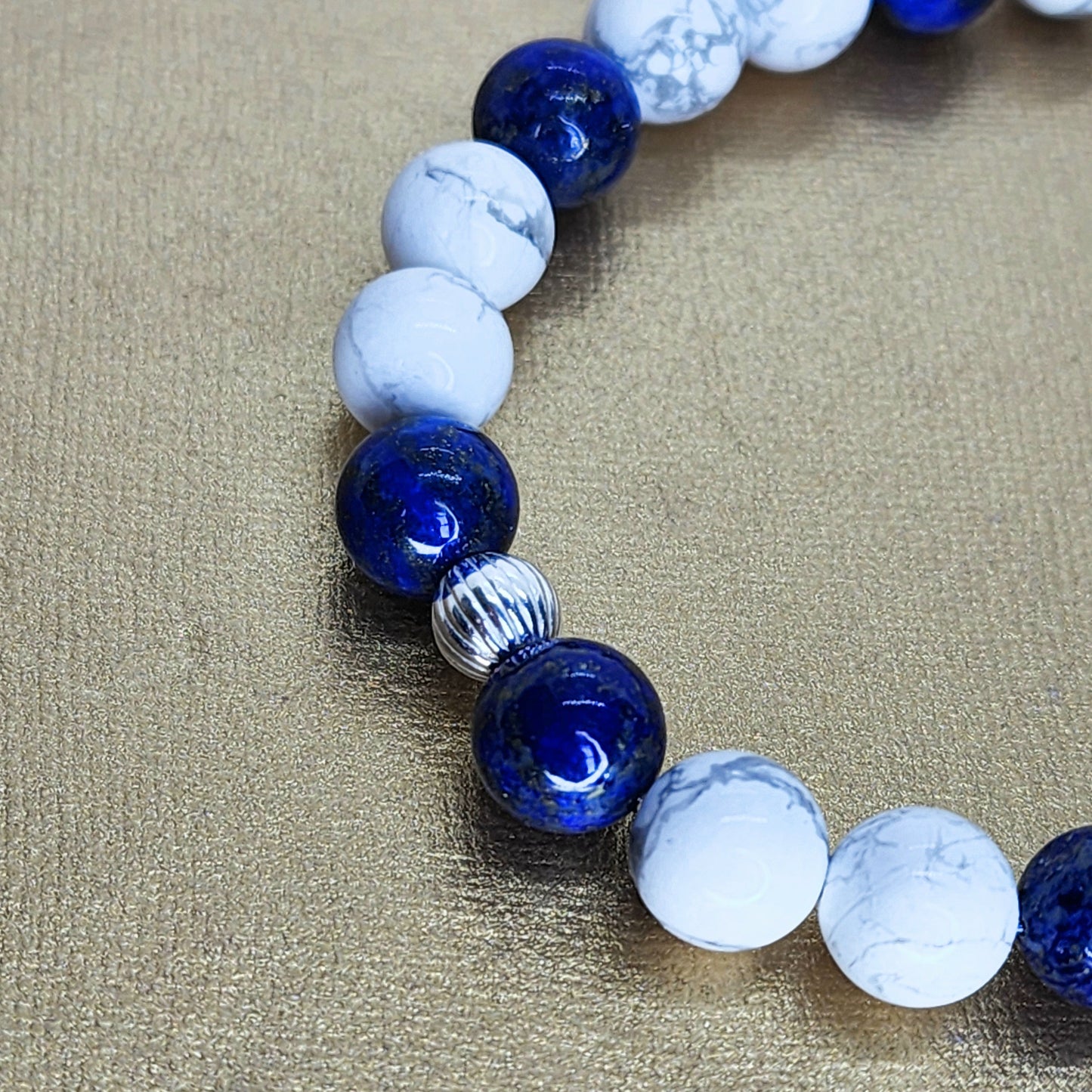 Bracelet Mô d'Azur - Bracelet - Lapis Lazuli - Howlite - Argent 925 Fée de Laurier