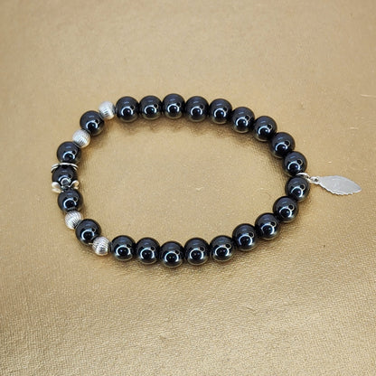 Bracelet Equilibre Profond - Hématite - Argent 925 Fée de Laurier